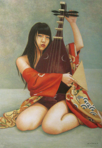 《心の向くまま》油彩 P50/7月26日〜8月15日/92h