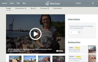 Die Chrowdfunding-Seite von Cheers & art