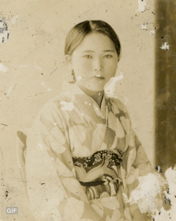 写真修復・修整基本作業一例（GIF）