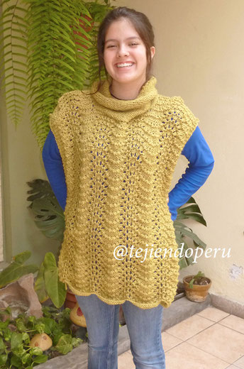 Poncho pullover Tejiendo Per