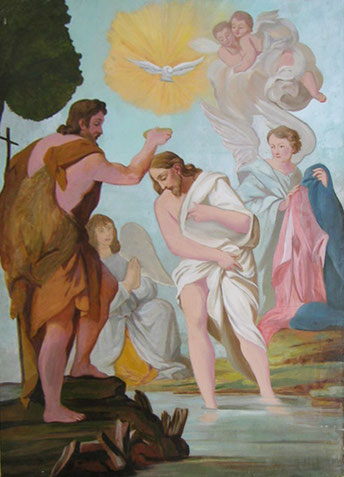 Coti-Chiavari - Le baptême du Christ d'après Carlo Maratta via B. Farjat