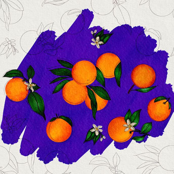 motif oranges Melle création
