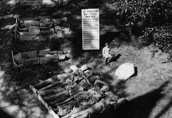 Libération de Baillet : exposition des statues remontées