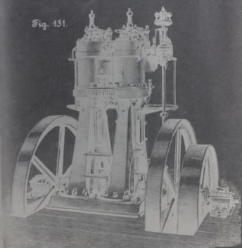 60-PS-Dieselmotor von MAN-Augsburg auf der 5. Pariser Weltausstellung im Jahr 1900.