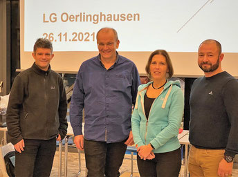 Vorstand LG Oerlinghausen Christian Jacob, Johannes Tölke, Nicole Pott-Papenkordt, Pedro Assuncao