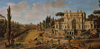 L'aspetto dell'antica Villa del Pigneto, oggi Pineta Sacchetti