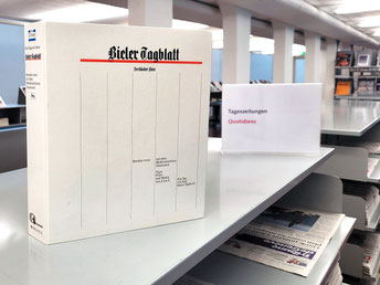 Mediaordner Rendez-vous mit dem Medienzentrum Gassmann, 1989. Sammlung Nationalbibliothek Bern.
