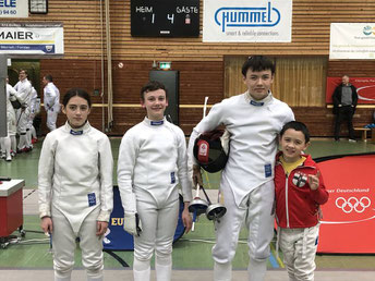 Bild von Annemarie, Ben, Theo und Pirmin