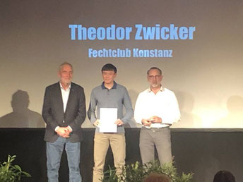 Bild von Theodor auf der Sportlerehrung der Stadt Konstanz 2024