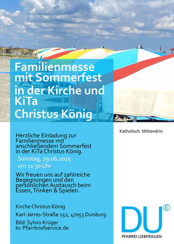 Plakat Familienmesse mit Sommerfest