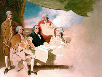 Benjamin West (1738–1820),"American Commissioners of the Preliminary Peace Agreement with Great Britain" ,1783-1784