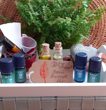 Catrin-Meier.de - Aromabaukasten-Angebot & Werbung: Aromaöle von Oshadhi (Pflanze, Tablett etc. zur Deko)