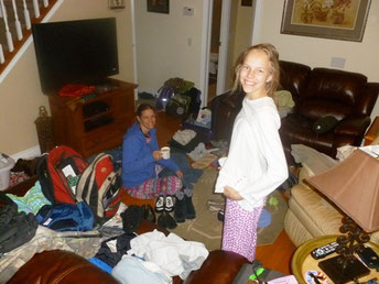 Unpacking from Nigeria & re-packing for our tour of the USA