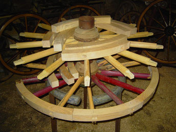 La Fabrication Et La Restauration Traditionnelle Des Roues En Bois De Voitures A Cheval Ecurie D Attelage La Combe Du Puy