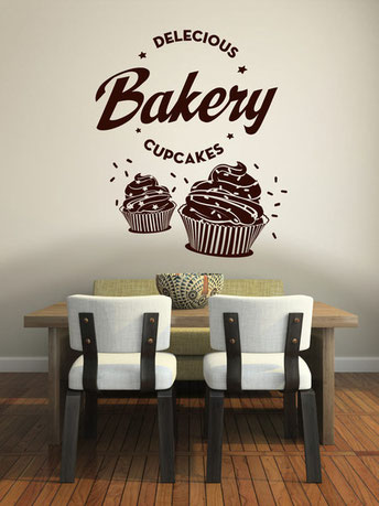 Bakery Cupcakes Wandtattoo