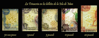 La Trinacria en los billetes de la Isla de Man