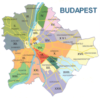 Budapest Hongrie arondissements 