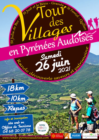 Tour des Villages en Pyrénées Audoises 2021