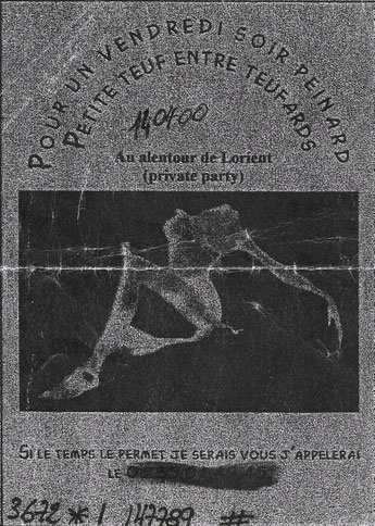 Free Party BZH Rave Party Bretagne JC Troudet KD KD.BZH PSY.K.D.LIK TRIBE Sound system flyer première teuf