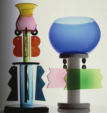 Glass pieces, 1982 Ettore Sottsass
