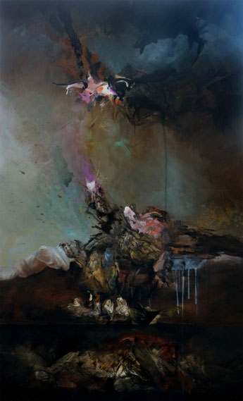 En sous sol Acrylique sur toile dim 162cmx97cm