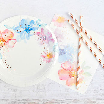 Baptême Fleurs Pastels Rose Gold Les Bambetises Déco