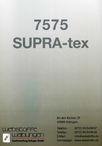 7575 SUPRA-tex Farbkarte Übersicht reißfestes Nylon