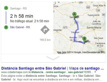190 Km - Santiago à São Gabriel.
