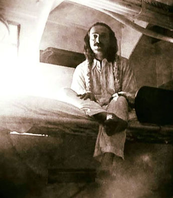 Photo taken of Meher Baba in his caben, ship & date unknown