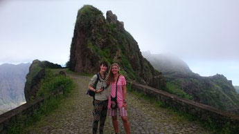 High up in the mountains surrounded by steep valleys