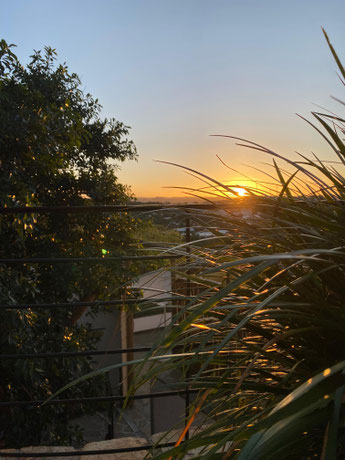 Sonnenuntergang in luftiger Höhe bei 29 Grad