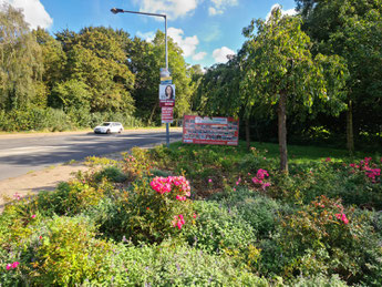 Banner am Buxtehuder Skateplatz / Konrad-Adenauer-Allee (Foto: SJR)