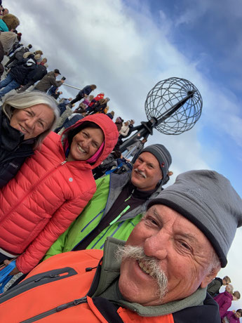 Am Nordkapp, Norwegen 15.7.2019 / wir waren nicht die einzigen.