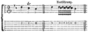 H. Chr. Bergmann: Kurze Anweisung zum Guitarrspielen. 1802. S. 53.