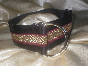 Zugstopp, Halsband, 4cm, Gurtband schwarz, Borte, Goldvlies