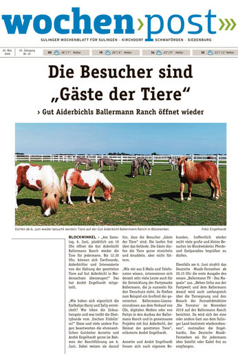 DIE WOCHENPIST über die Ballermann Ranch - Annette u. André Engelhardt