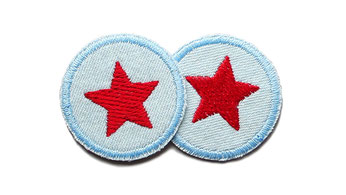 Bild: Jeansflicken Hosenflicken Stern rot Patch zum aufbügeln Flicken