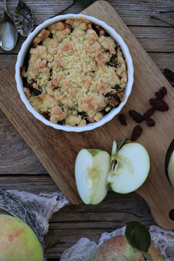 Crumble mit Äpfeln und Cranberries