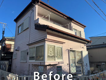 【施工事例】外壁塗装の工事前写真｜松伏町Ｍ様邸