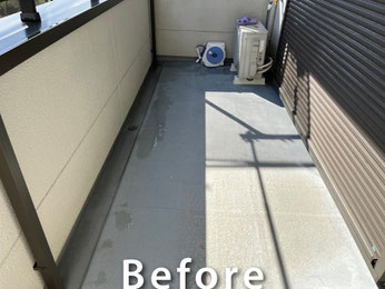 【施工事例】バルコニー床防水塗装の工事前写真｜春日部市Ｉ様邸