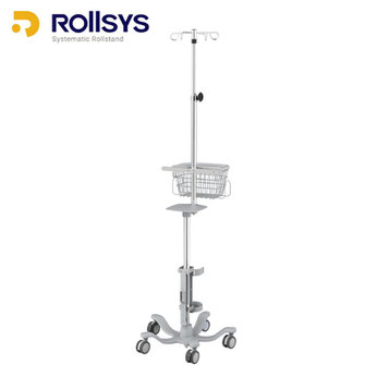 RS-003  伸縮式IVポール付き  人工呼吸器カート