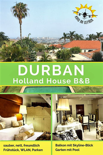 Tolles B&B in Durban: das Holland House.