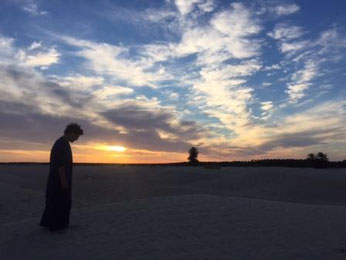 Puesta de sol en el Sahara