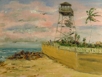 Lookout Tower/House of Refuge, Oil, 9x12, $ 300