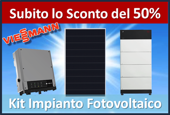 KIT FOTOVOLTAICO DA 5KW CON BATTERIE DA 8KW SCONTO IN FATTURA DEL 50%