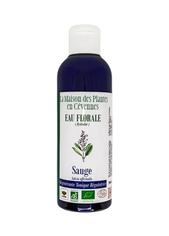 Sauge officinale bio - Hydrolat de sauge - La Maison des Plantes en Cévennes - Produits issus de l'agriculture biologique - Eau florale sauge officinale - plantes à parfum, aromatiques et médicinales
