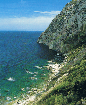 Vista del entorno natural  del  Peñón de Ifach (Penyal d´Ifac), Alicante (Comunitat Valenciana)