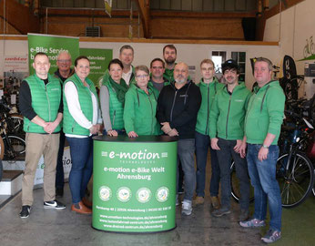 Das Team der e-motion e-Bike Welt Ahrensburg