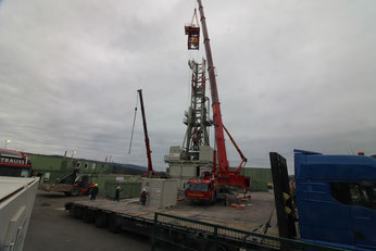 Demobilisierung des Rigs. Bildnachweis: Geo-Energie Suisse AG