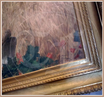 Stime & Valutazioni - dettaglio dipinto con cornice - Tamara Follesa | Storica dell'Arte | Perito e Consulente Tecnico in arte moderna e contemporanea | Perito calligrafo per le opere d'arte